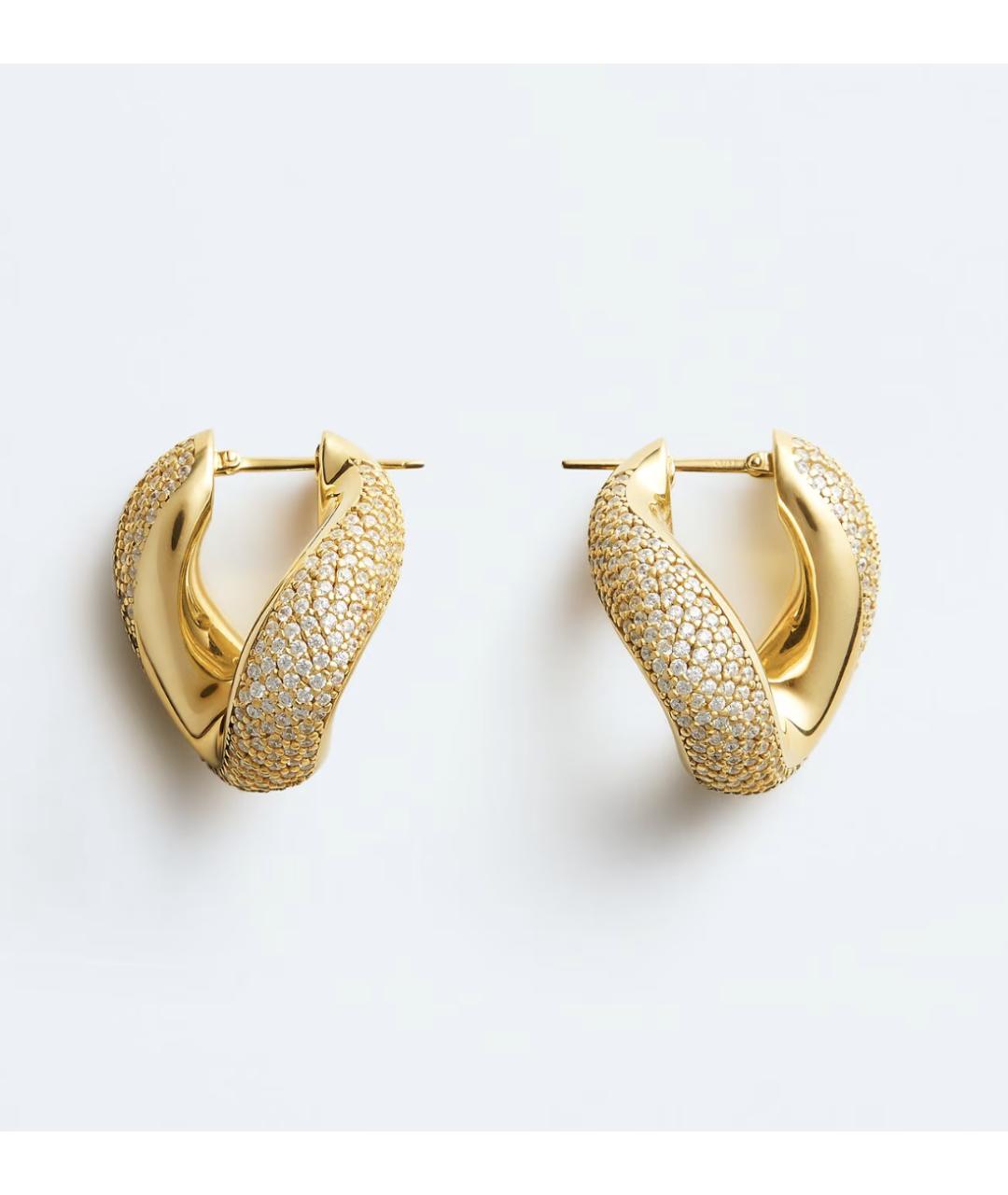 BOTTEGA VENETA Золотые серебряные серьги, фото 5