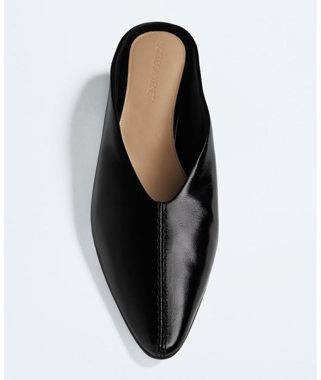 BOTTEGA VENETA Черные кожаные сабо, фото 4