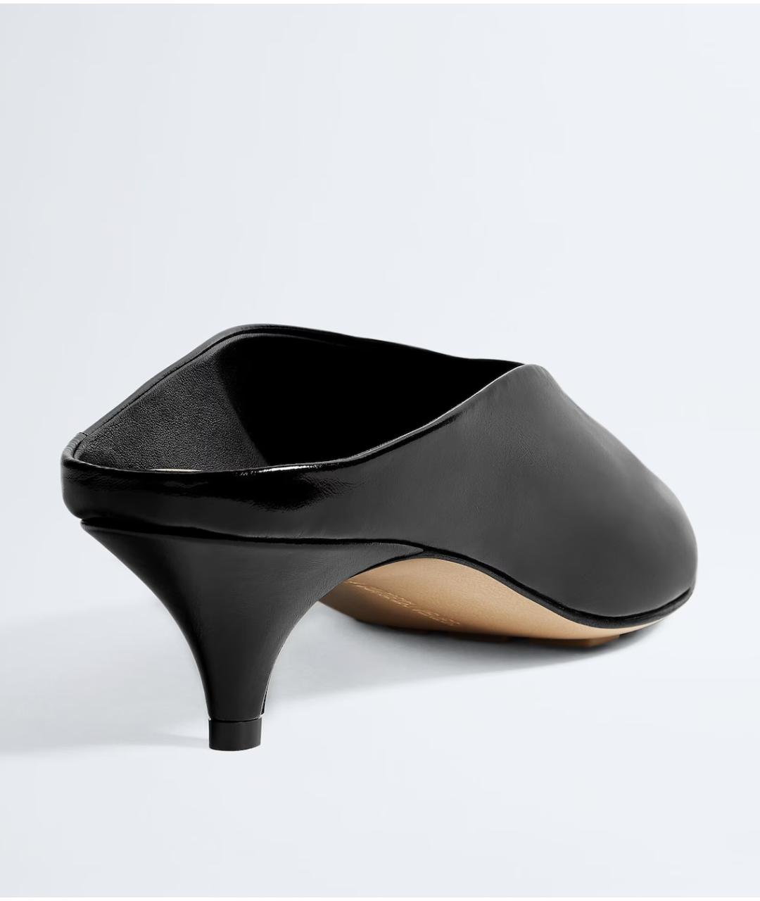 BOTTEGA VENETA Черные кожаные сабо, фото 5