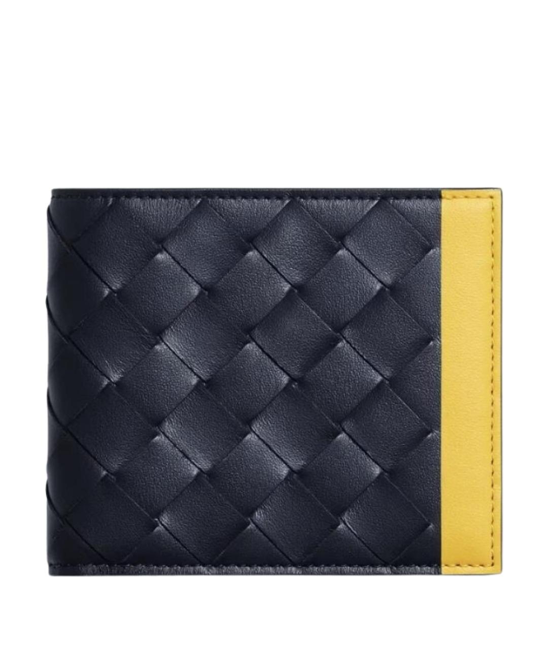 BOTTEGA VENETA Темно-синий кожаный кошелек, фото 1