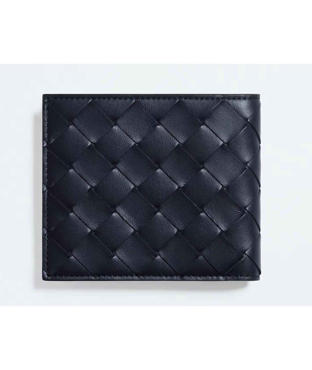BOTTEGA VENETA Темно-синий кожаный кошелек, фото 3