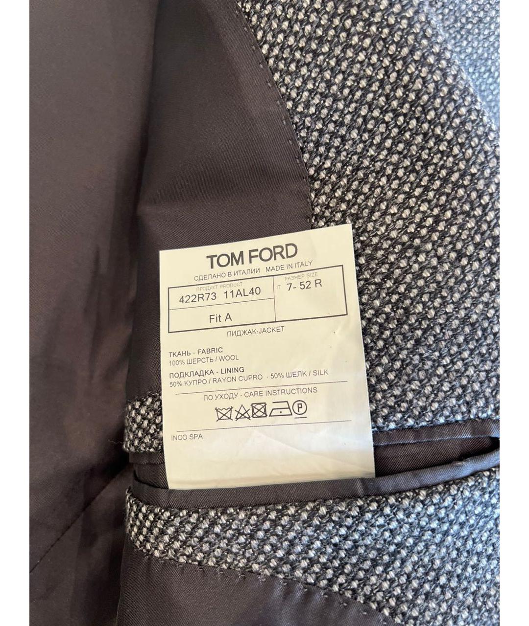 TOM FORD Серый пиджак, фото 4