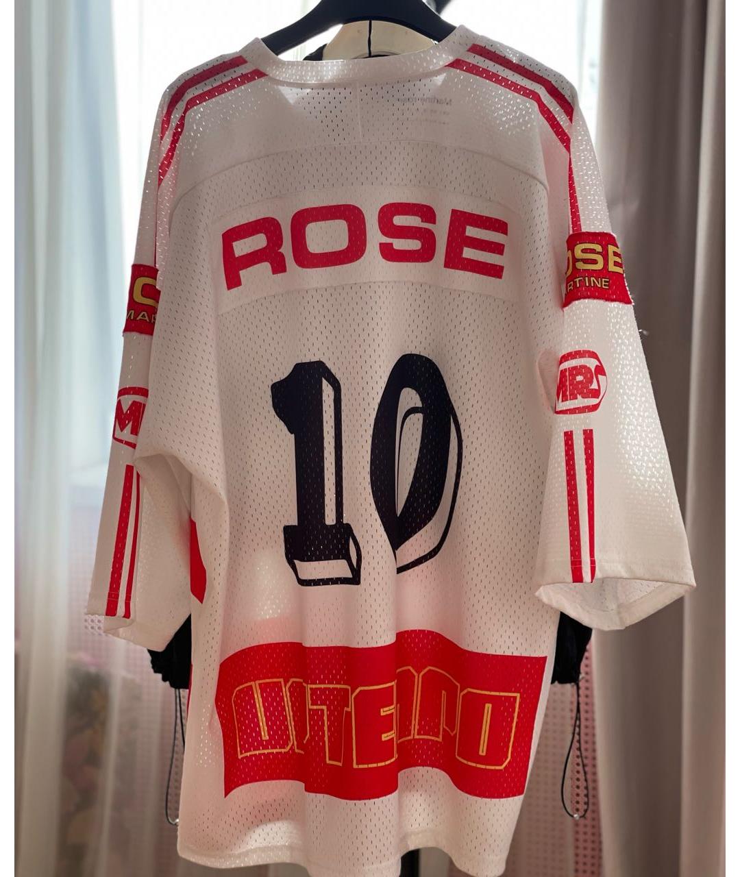 MARTINE ROSE Белая полиэстеровая футболка, фото 2