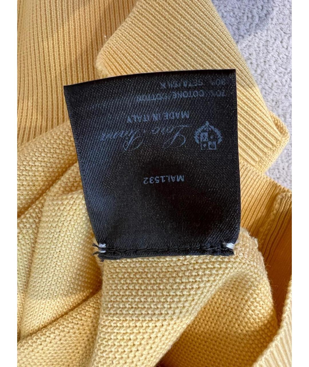 LORO PIANA Желтая футболка, фото 5