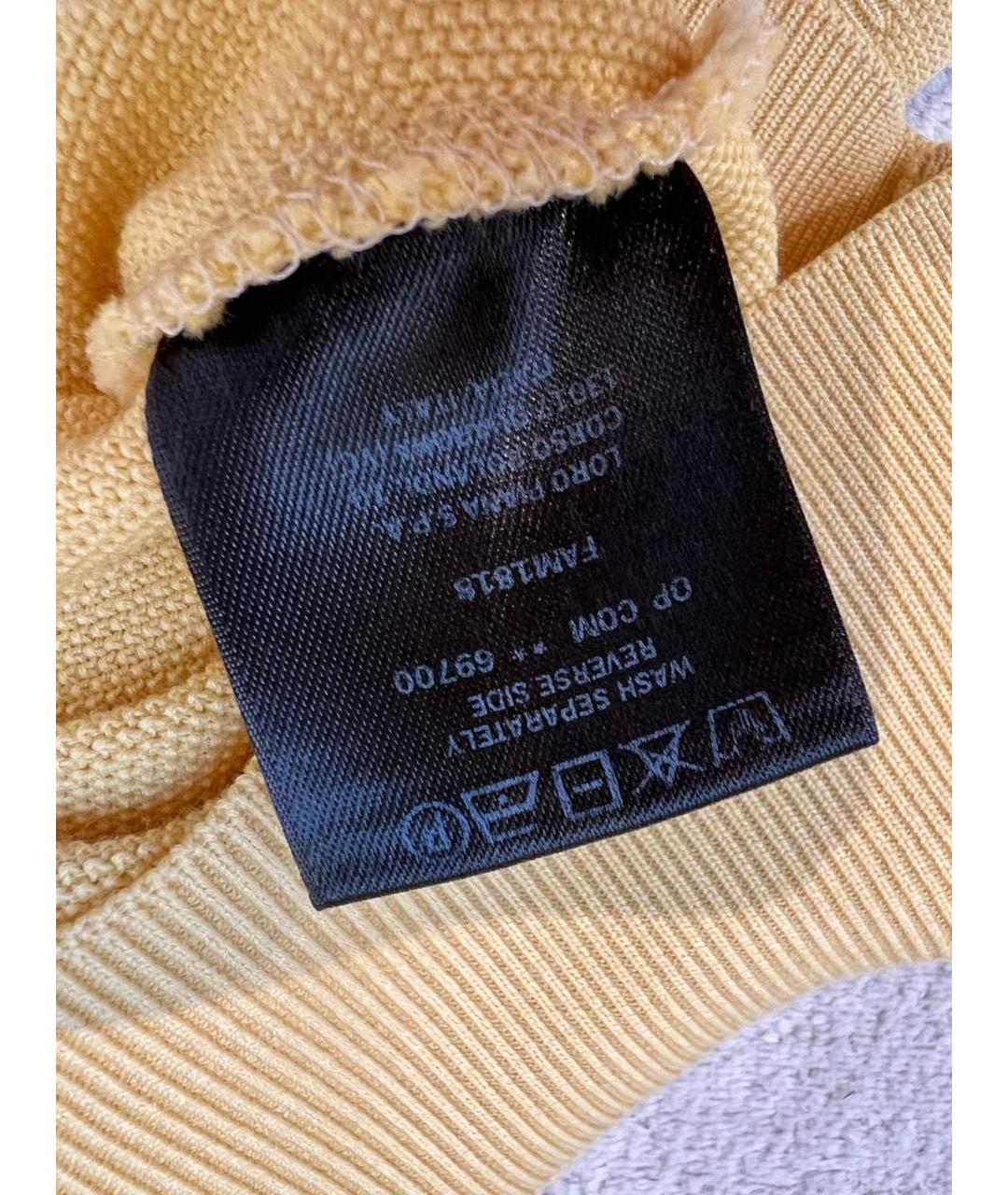 LORO PIANA Желтая футболка, фото 6