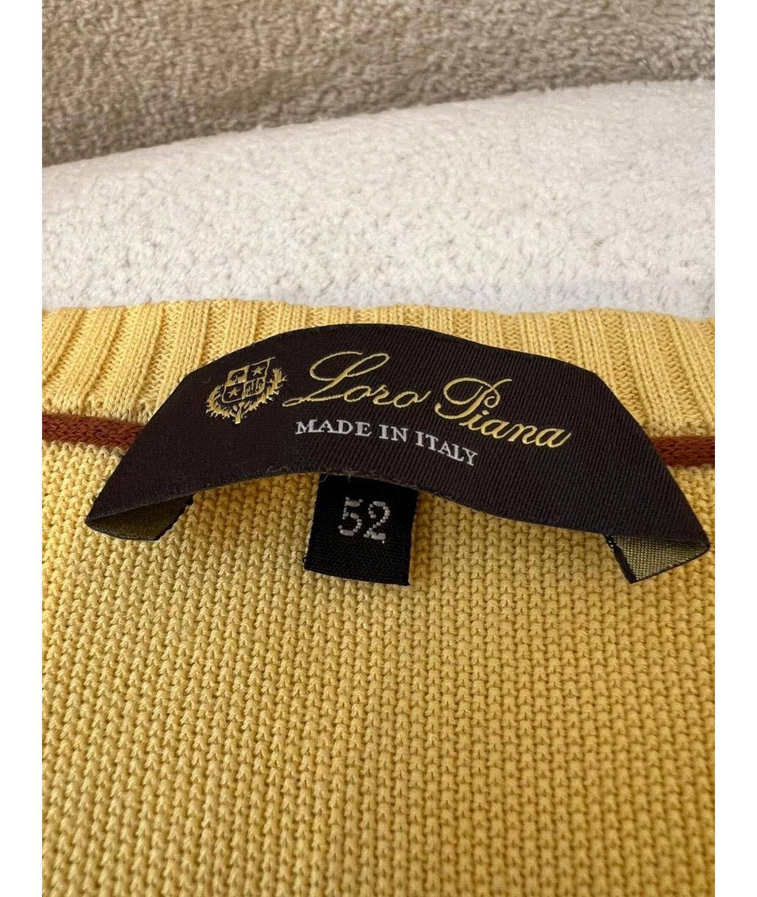 LORO PIANA Желтая футболка, фото 4