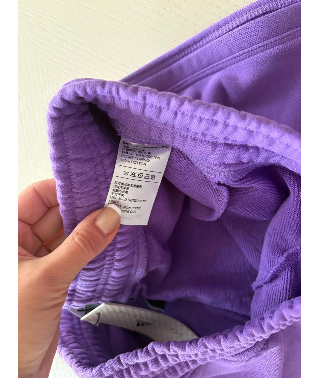 ADIDAS BY STELLA MCCARTNEY Фиолетовые хлопковые шорты, фото 4