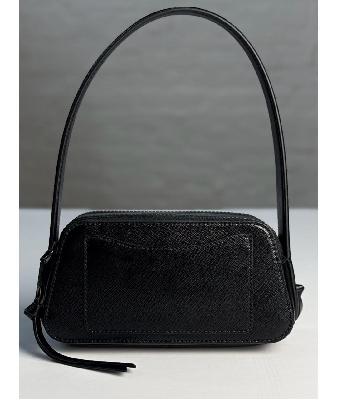 MARC JACOBS Черная кожаная сумка с короткими ручками, фото 4