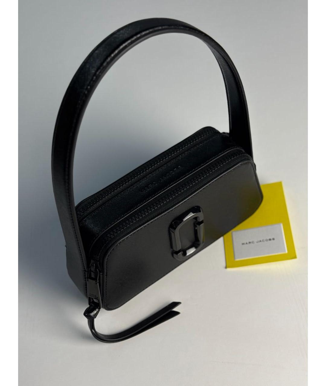 MARC JACOBS Черная кожаная сумка с короткими ручками, фото 5