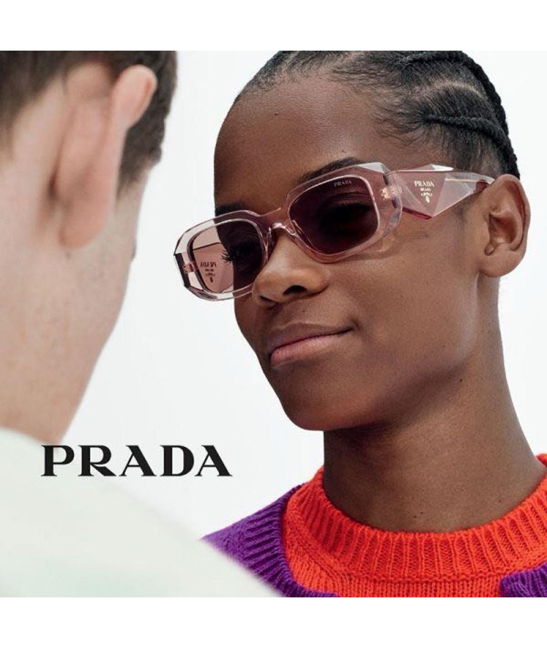 PRADA Фиолетовые пластиковые солнцезащитные очки, фото 8
