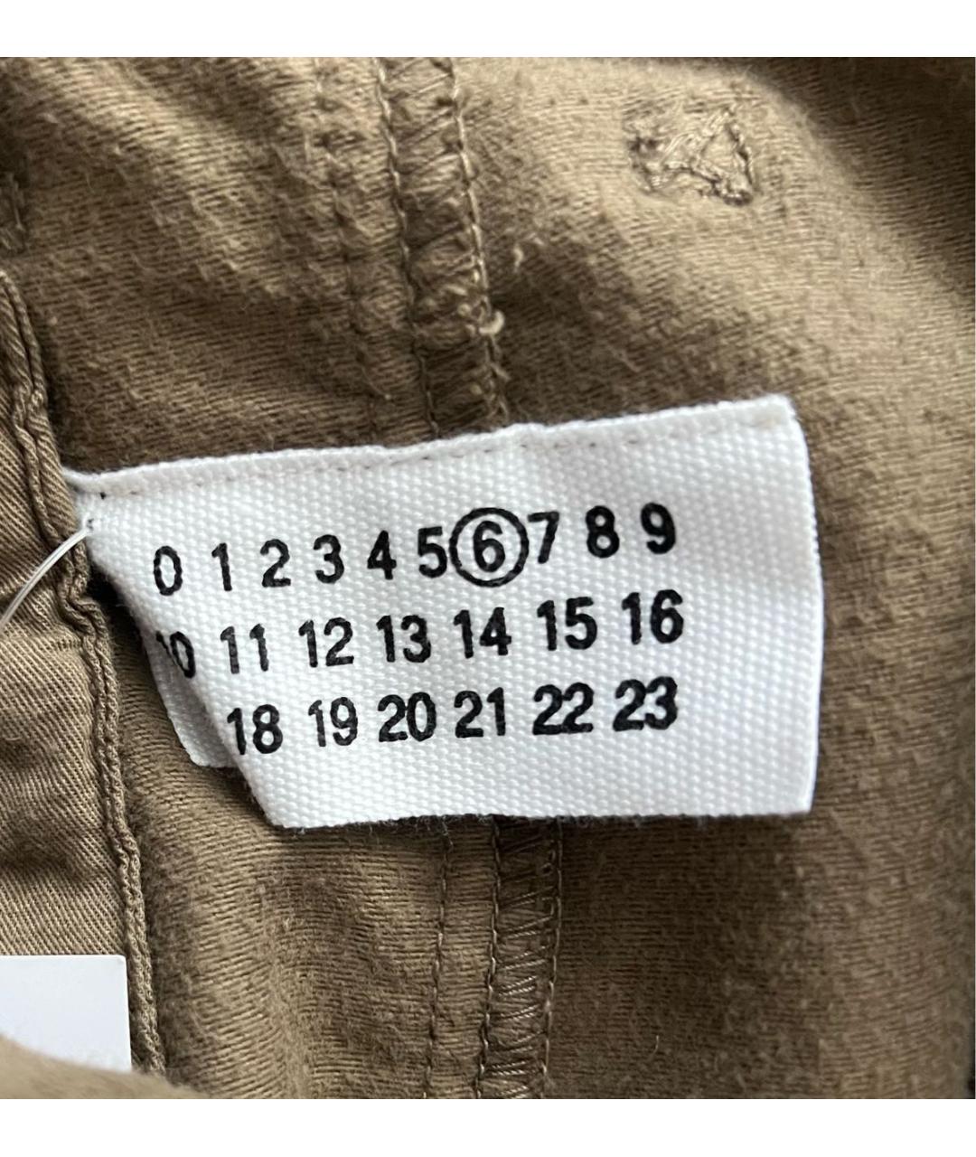 MM6 MAISON MARGIELA Хаки велюровая юбка миди, фото 2