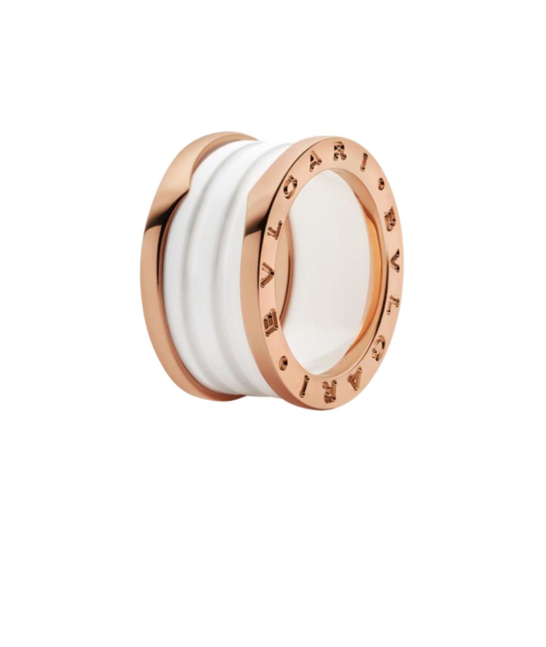 BVLGARI Белое кольцо из розового золота, фото 1