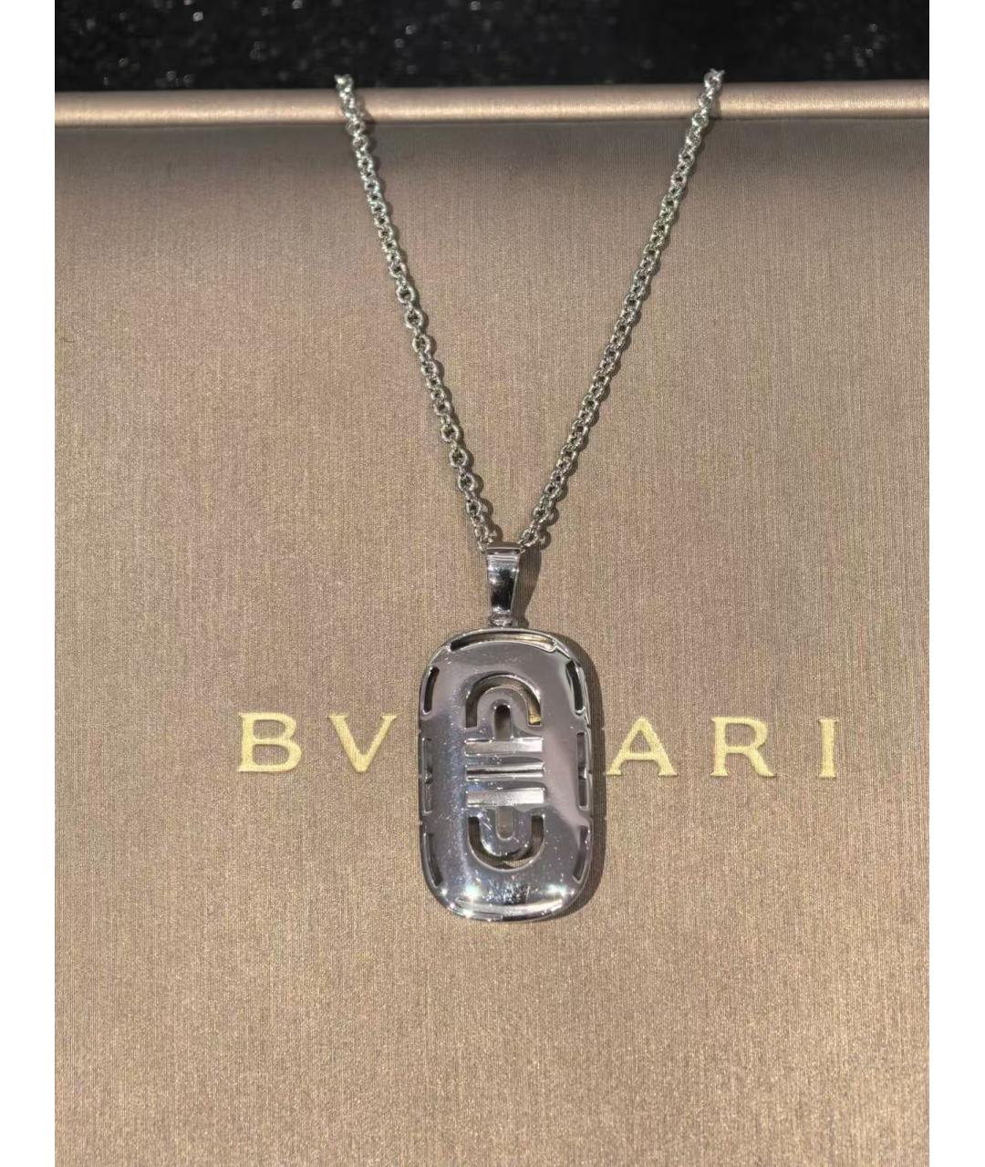 BVLGARI Серебряное колье из белого золота, фото 3