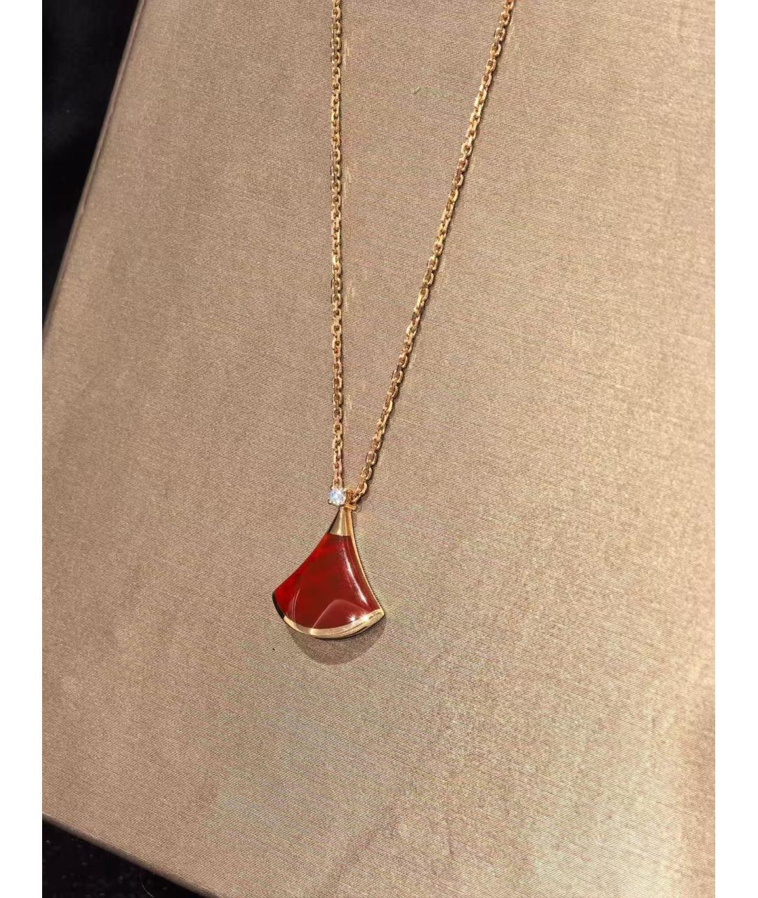 BVLGARI Красное колье из розового золота, фото 2
