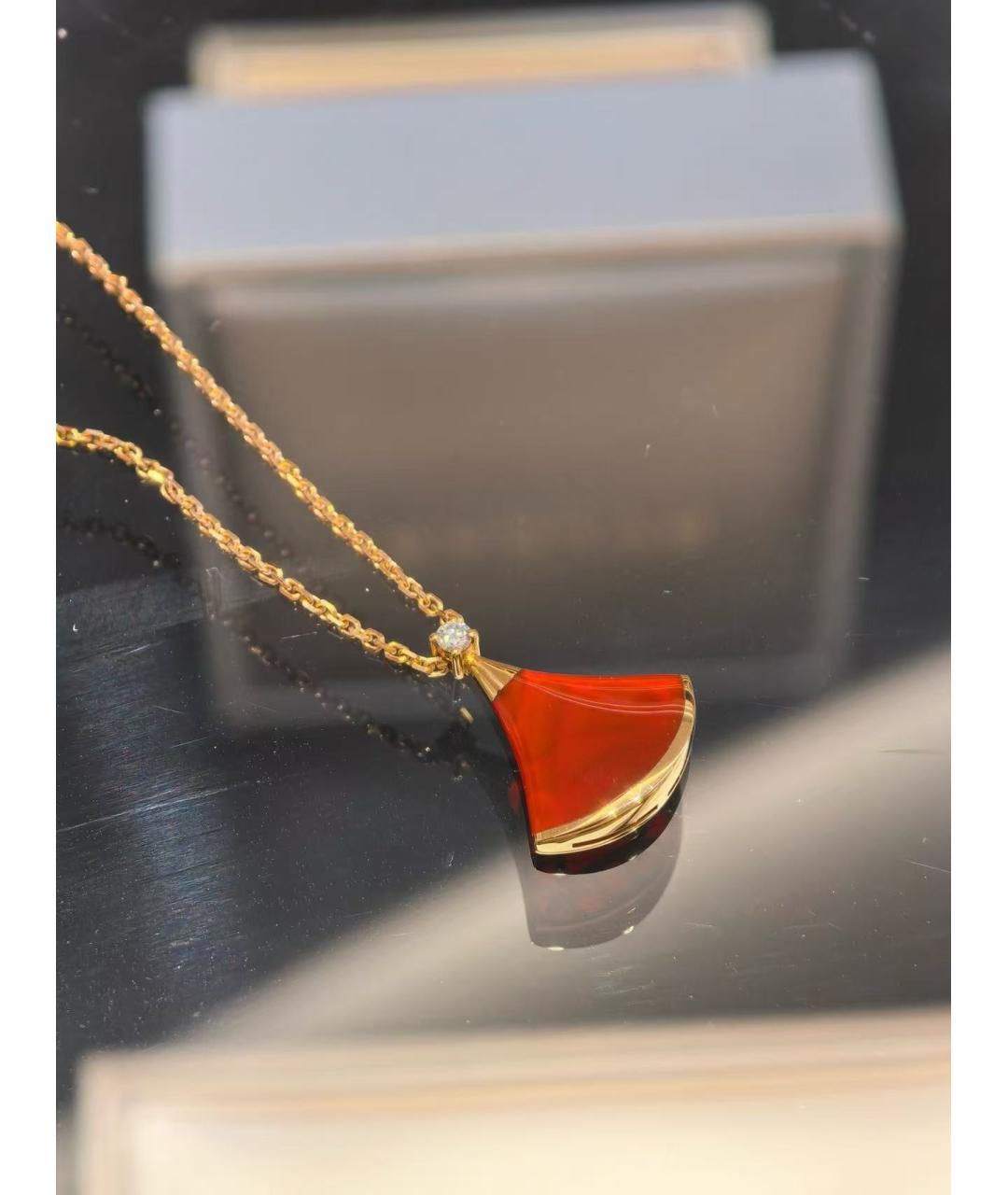 BVLGARI Красное колье из розового золота, фото 3
