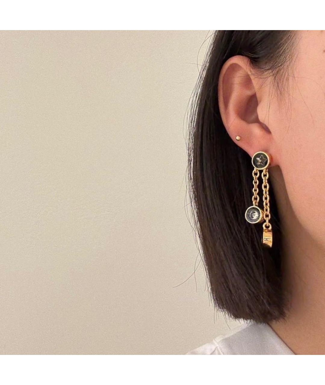 CHANEL Черные серьги, фото 2