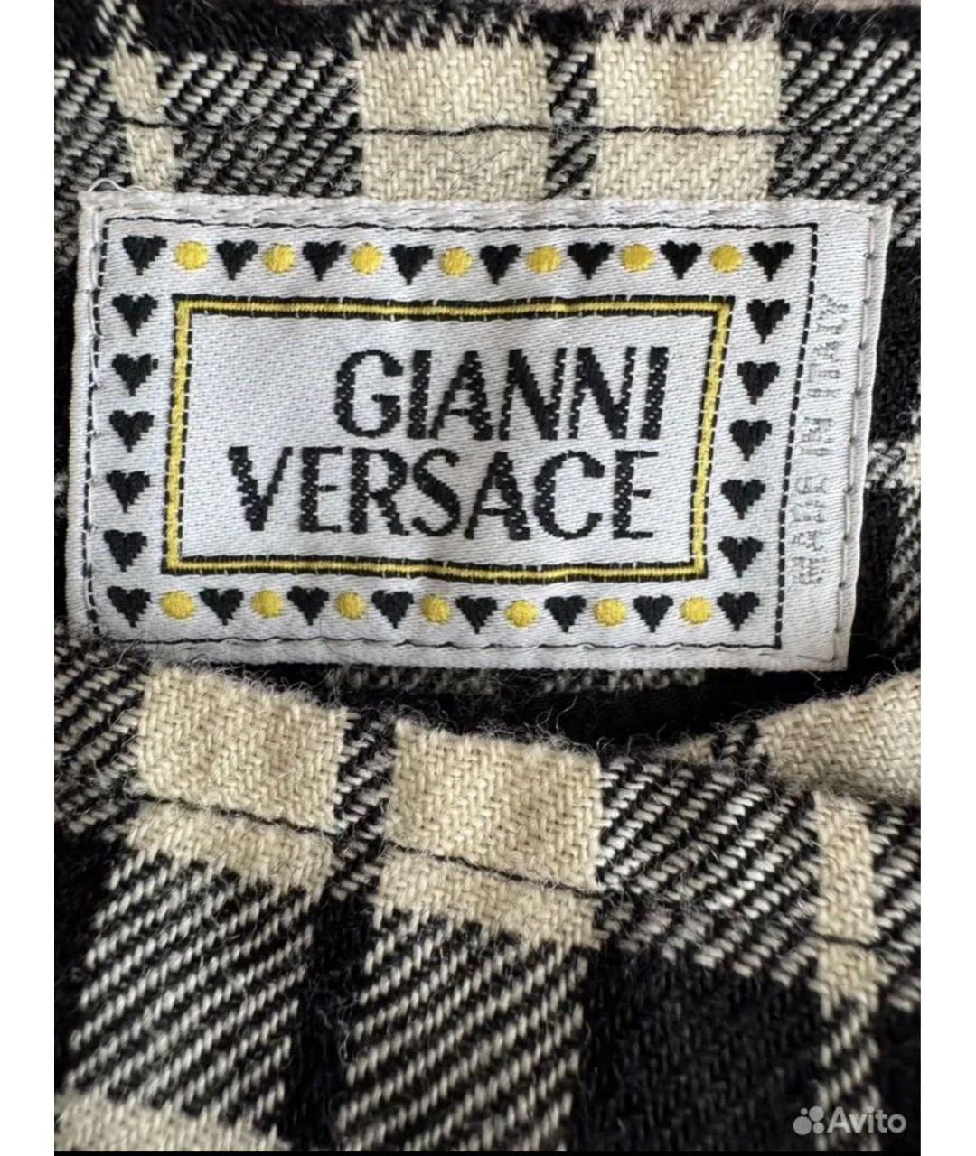 VERSACE Шерстяная юбка-шорты, фото 3
