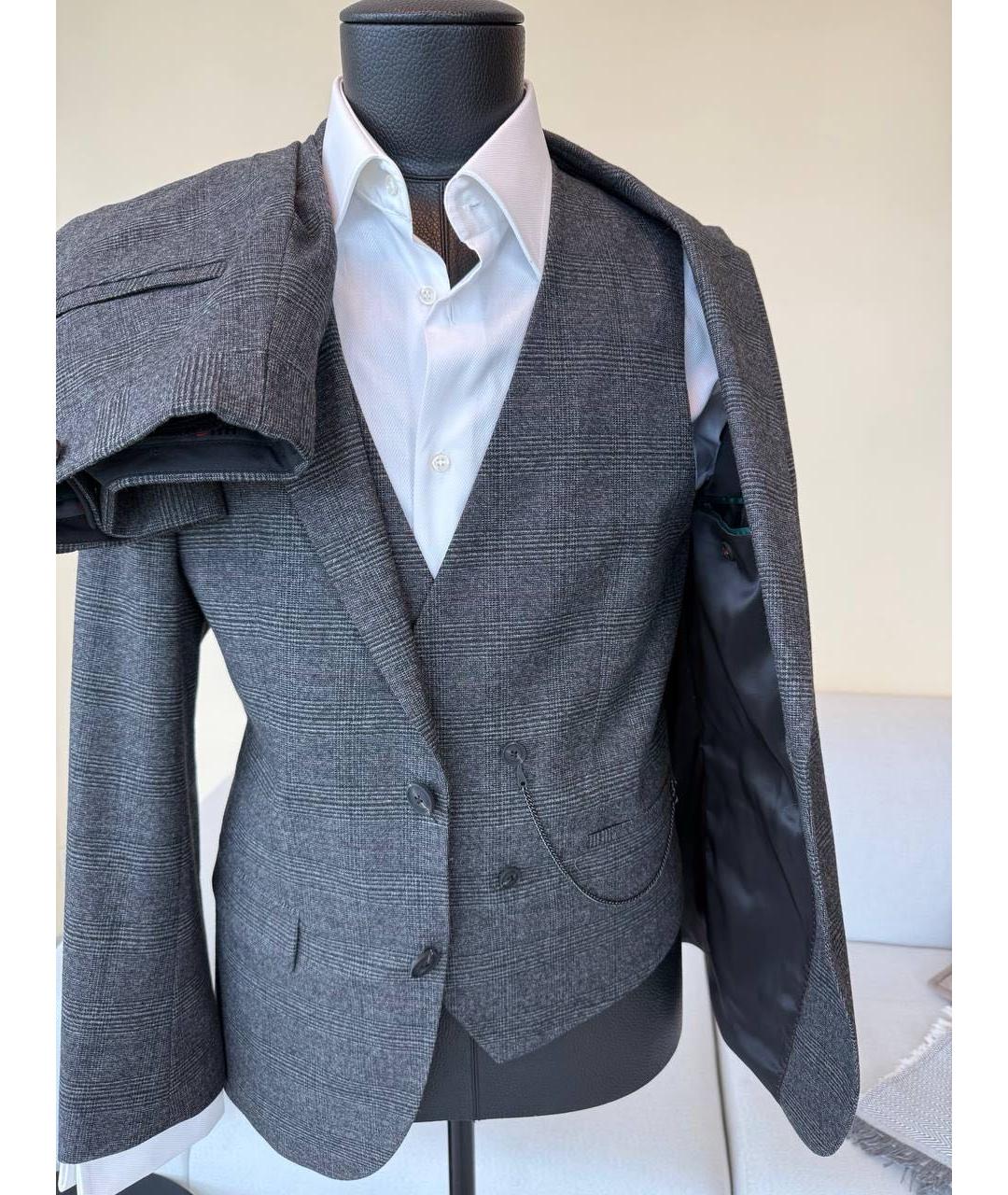 HUGO BOSS Серый костюм-тройка, фото 3
