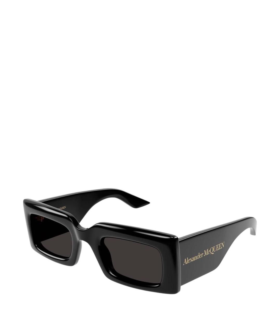 ALEXANDER MCQUEEN Черные пластиковые солнцезащитные очки, фото 1