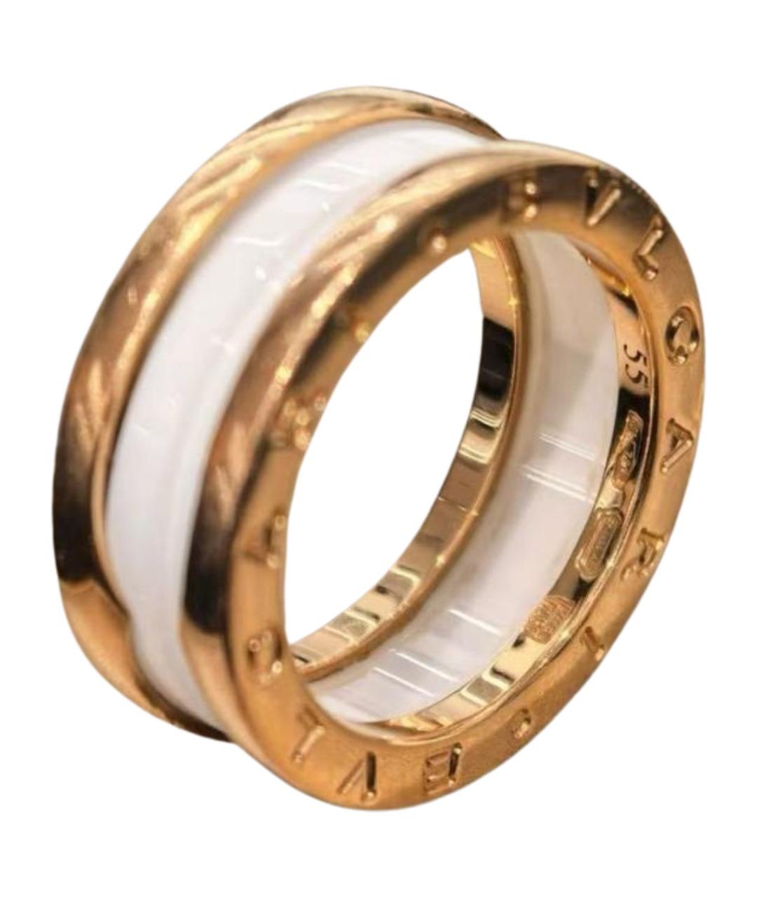 BVLGARI Белое кольцо из розового золота, фото 1