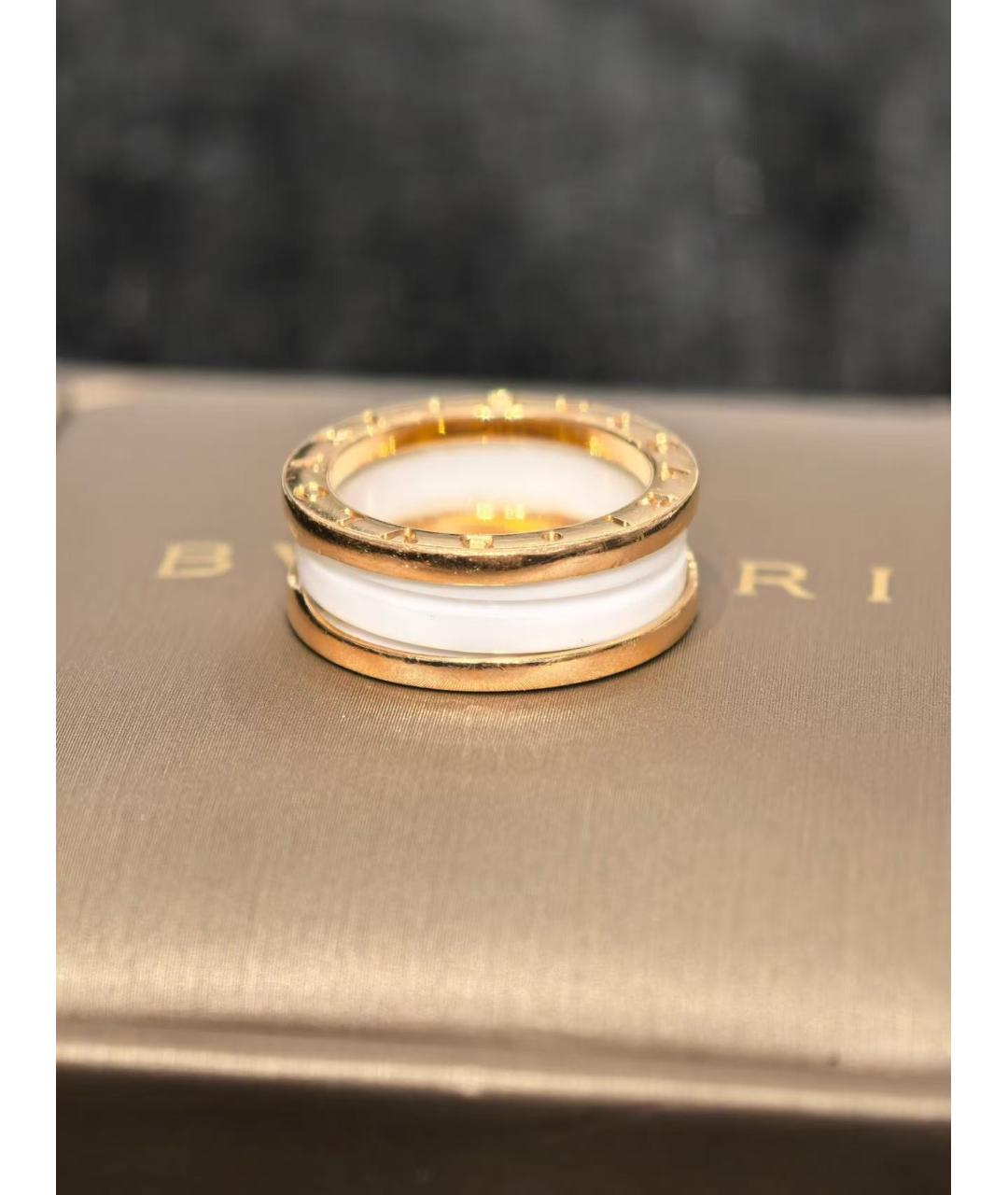 BVLGARI Белое кольцо из розового золота, фото 3
