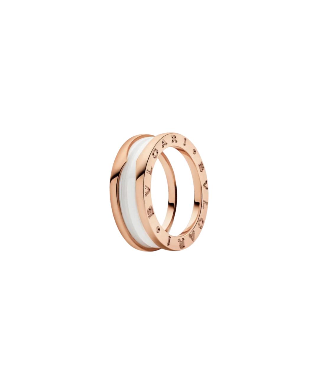 BVLGARI Белое кольцо из розового золота, фото 2