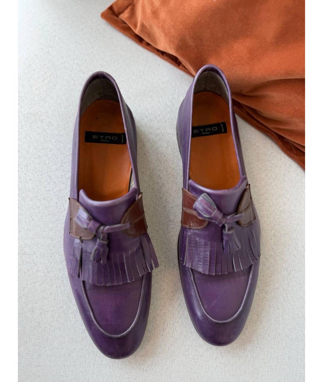 ETRO Фиолетовые низкие ботинки, фото 6