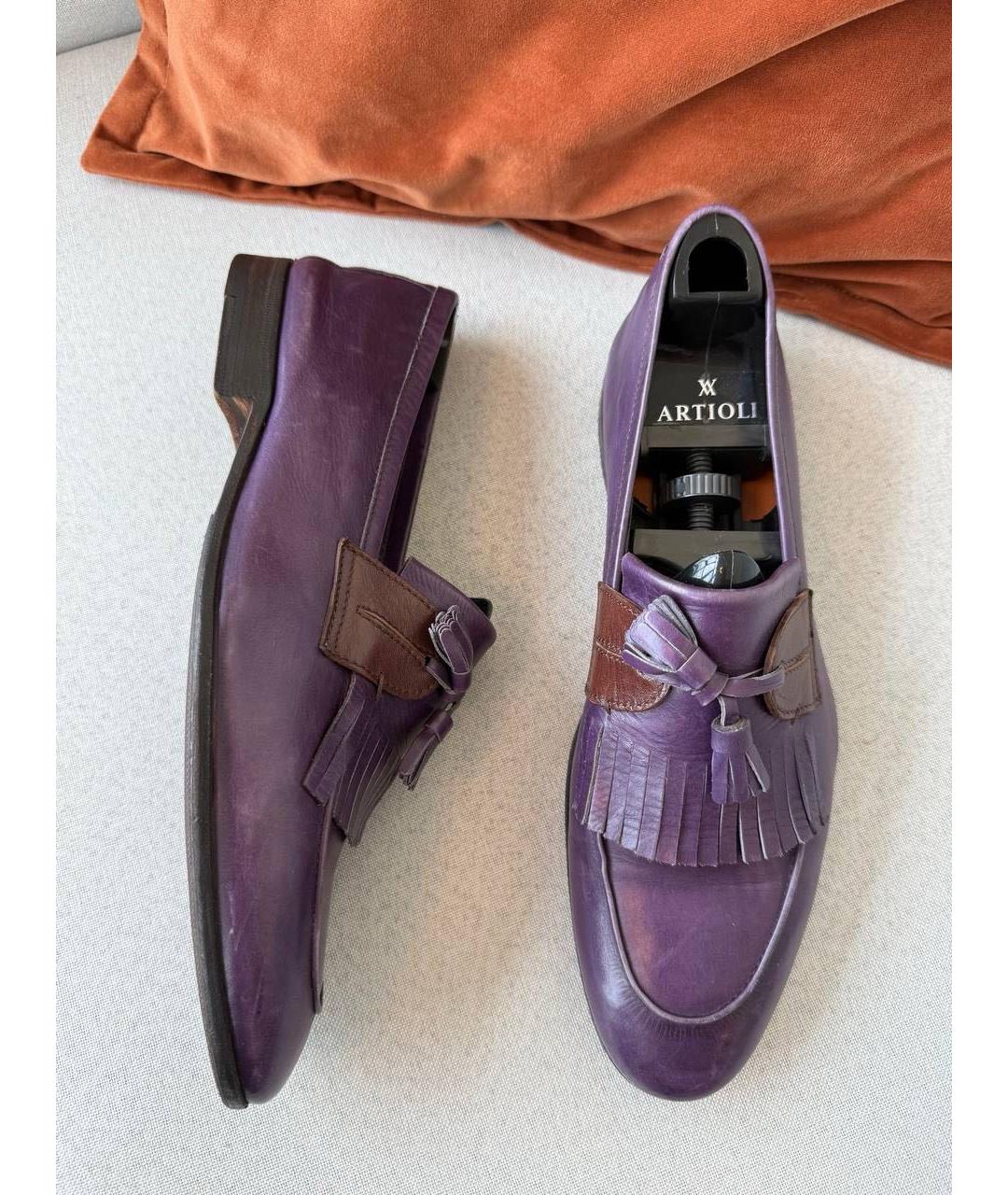 ETRO Фиолетовые низкие ботинки, фото 8