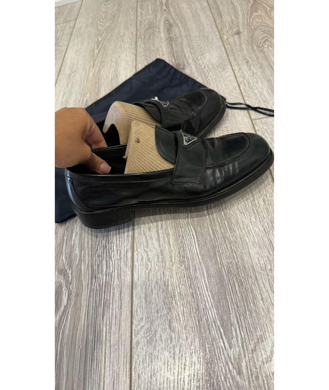 PRADA Черные кожаные лоферы, фото 7