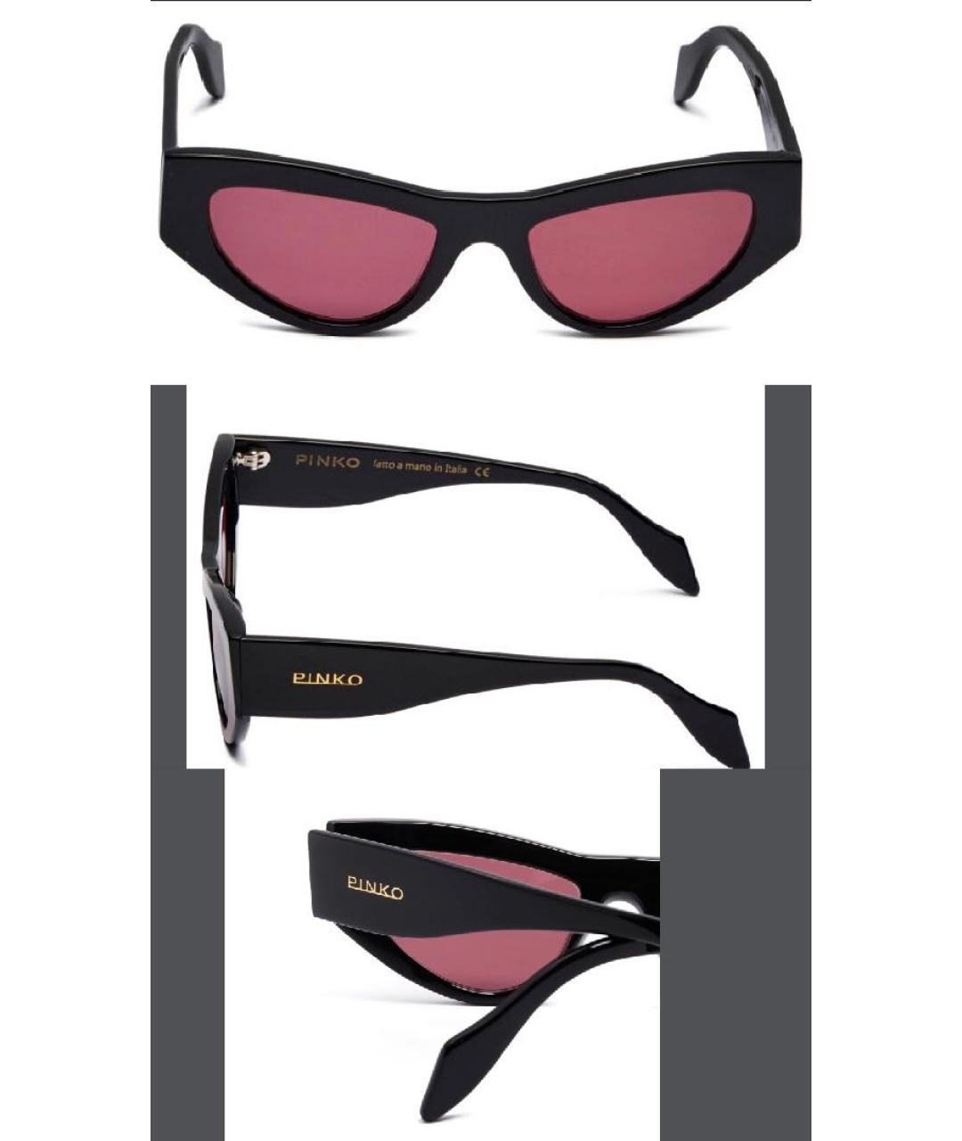 PINKO Черные пластиковые солнцезащитные очки, фото 3