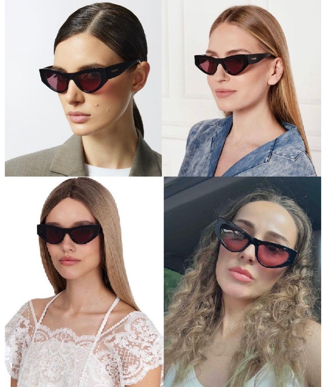 PINKO Черные пластиковые солнцезащитные очки, фото 5