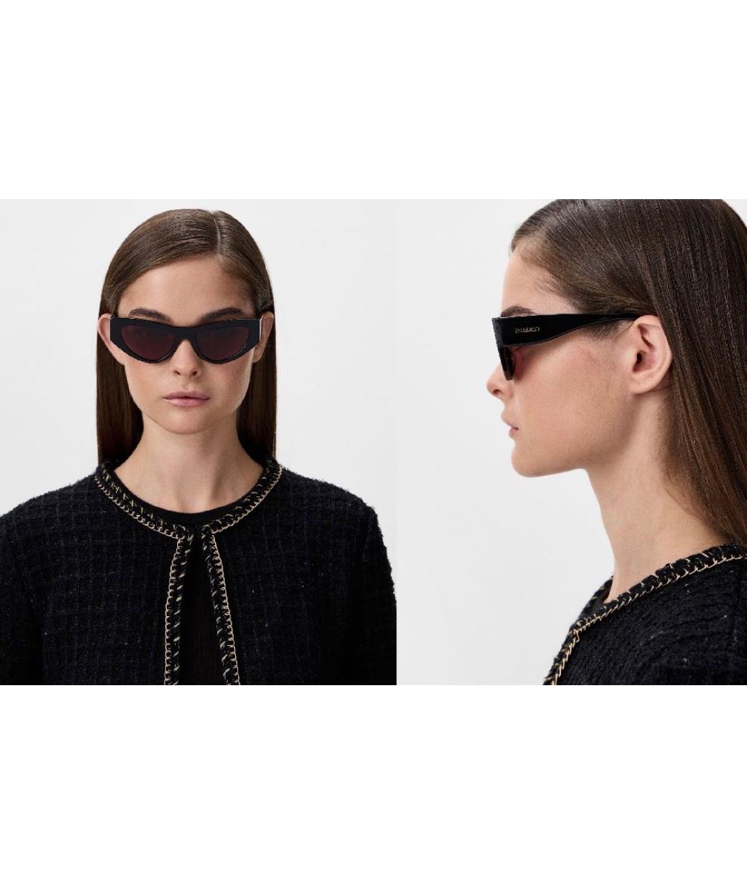 PINKO Черные пластиковые солнцезащитные очки, фото 6