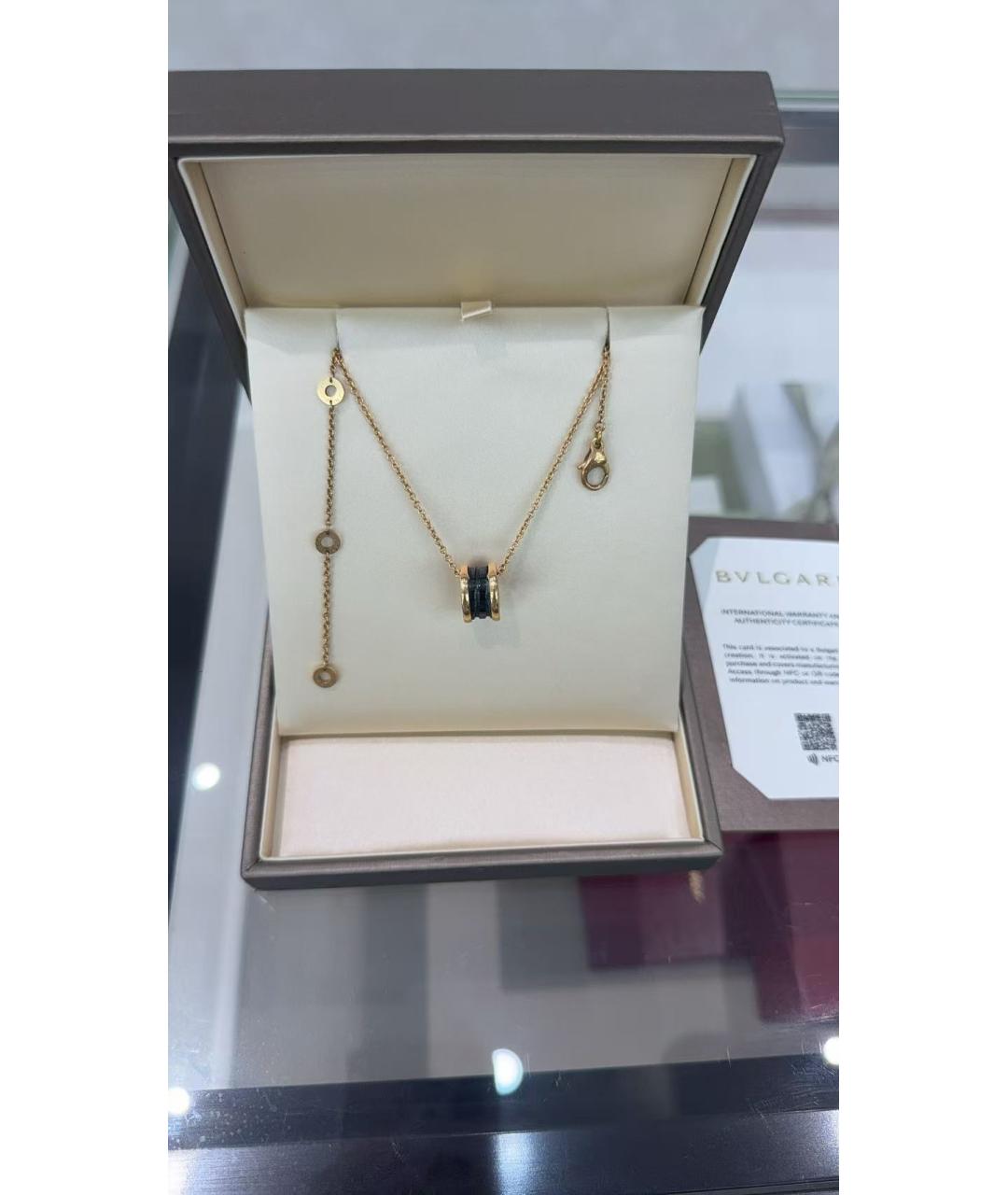 BVLGARI Черное колье из розового золота, фото 2