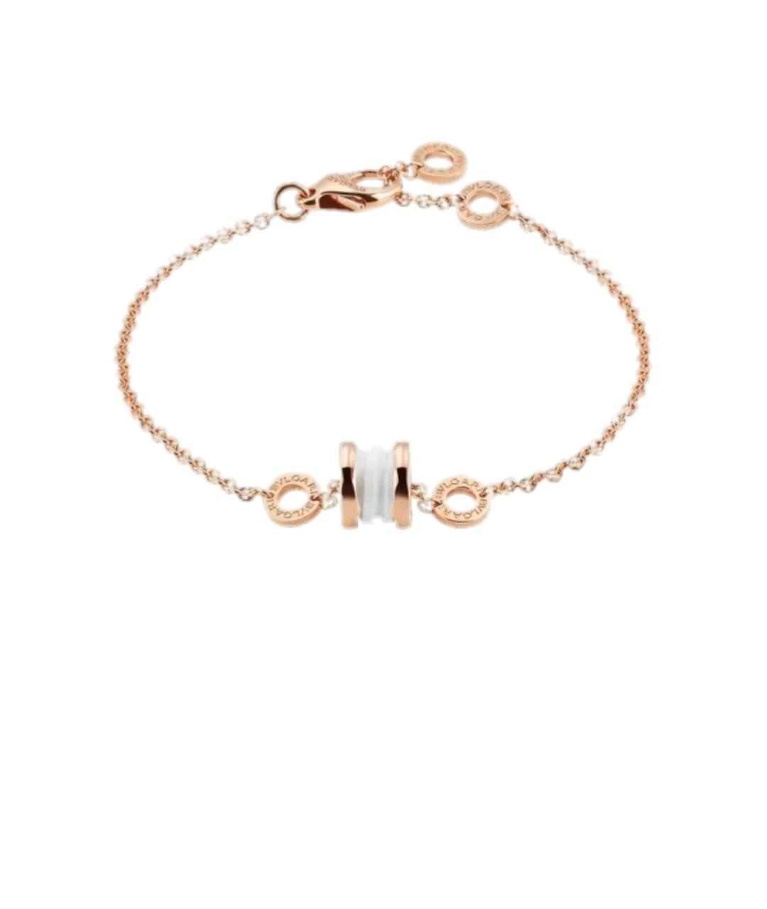 BVLGARI Белый браслет из розового золота, фото 1