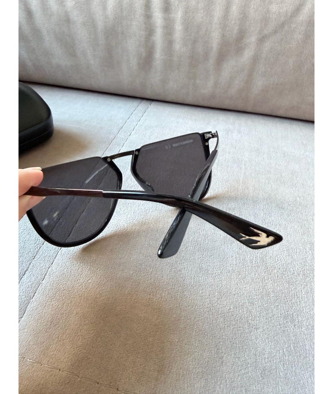 MCQ ALEXANDER MCQUEEN Черные пластиковые солнцезащитные очки, фото 3