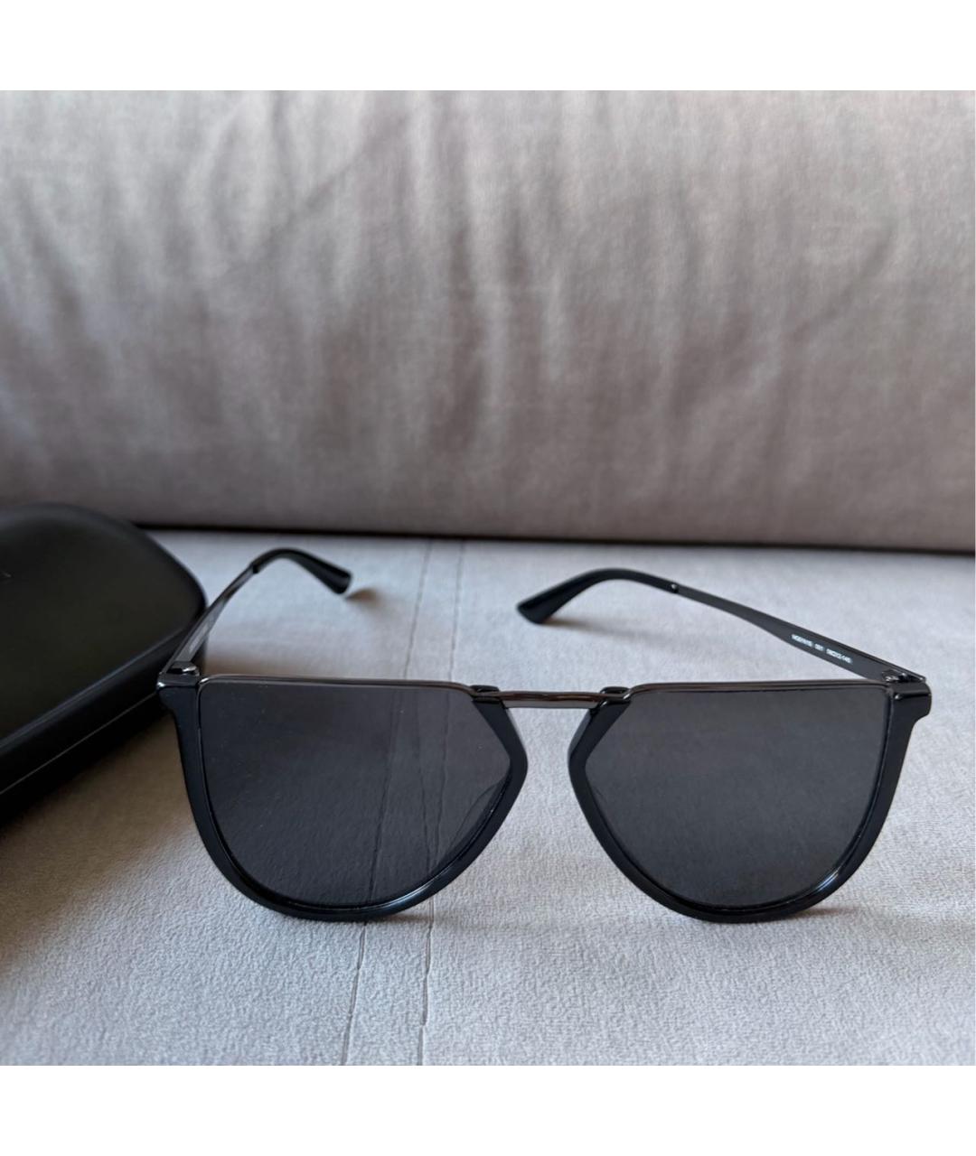 MCQ ALEXANDER MCQUEEN Черные пластиковые солнцезащитные очки, фото 6