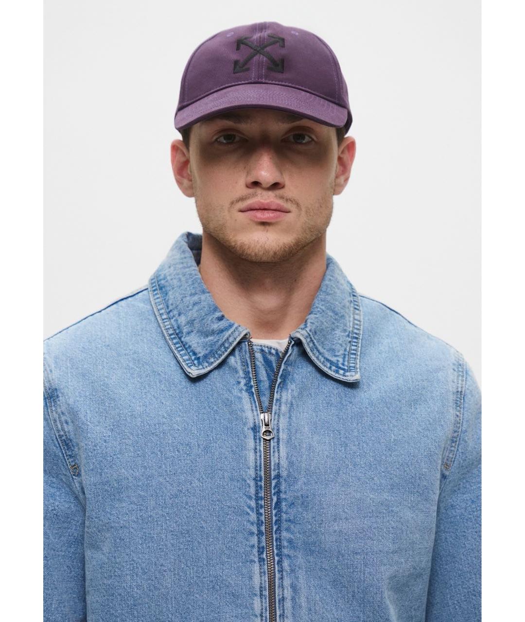 OFF-WHITE Фиолетовая хлопковая кепка/бейсболка, фото 4