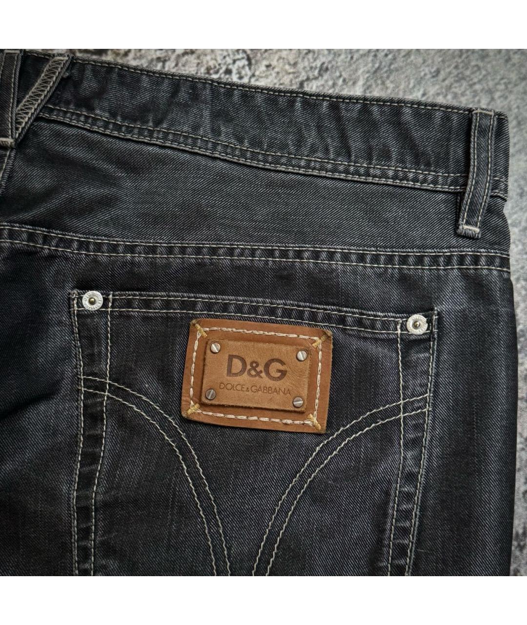 DOLCE&GABBANA Черные хлопковые джинсы, фото 4