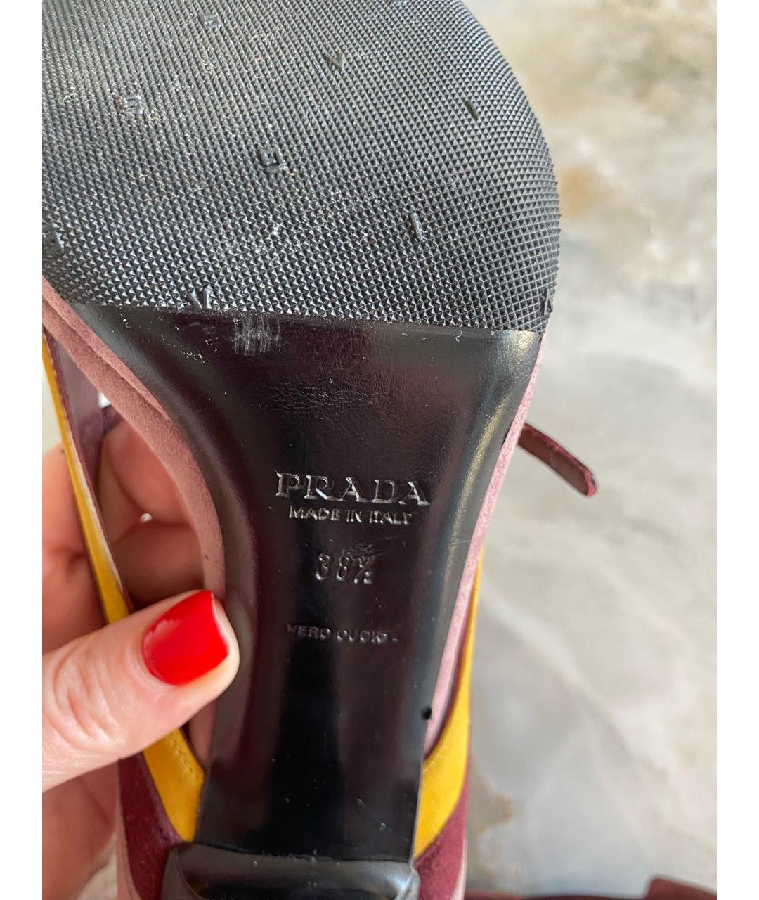 PRADA Розовые босоножки, фото 5