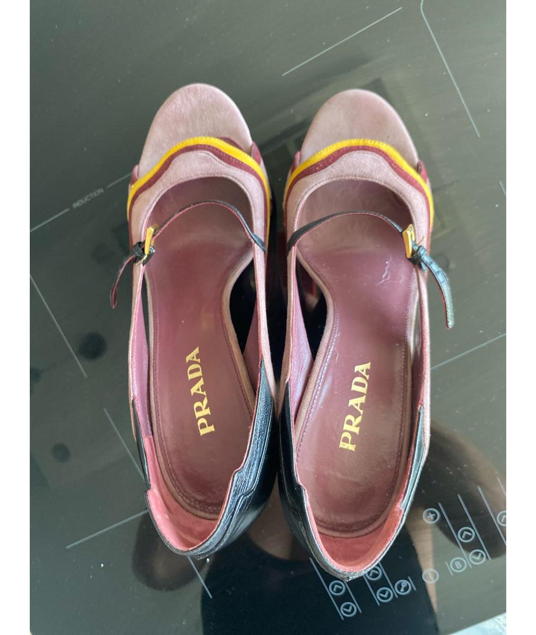 PRADA Розовые босоножки, фото 3