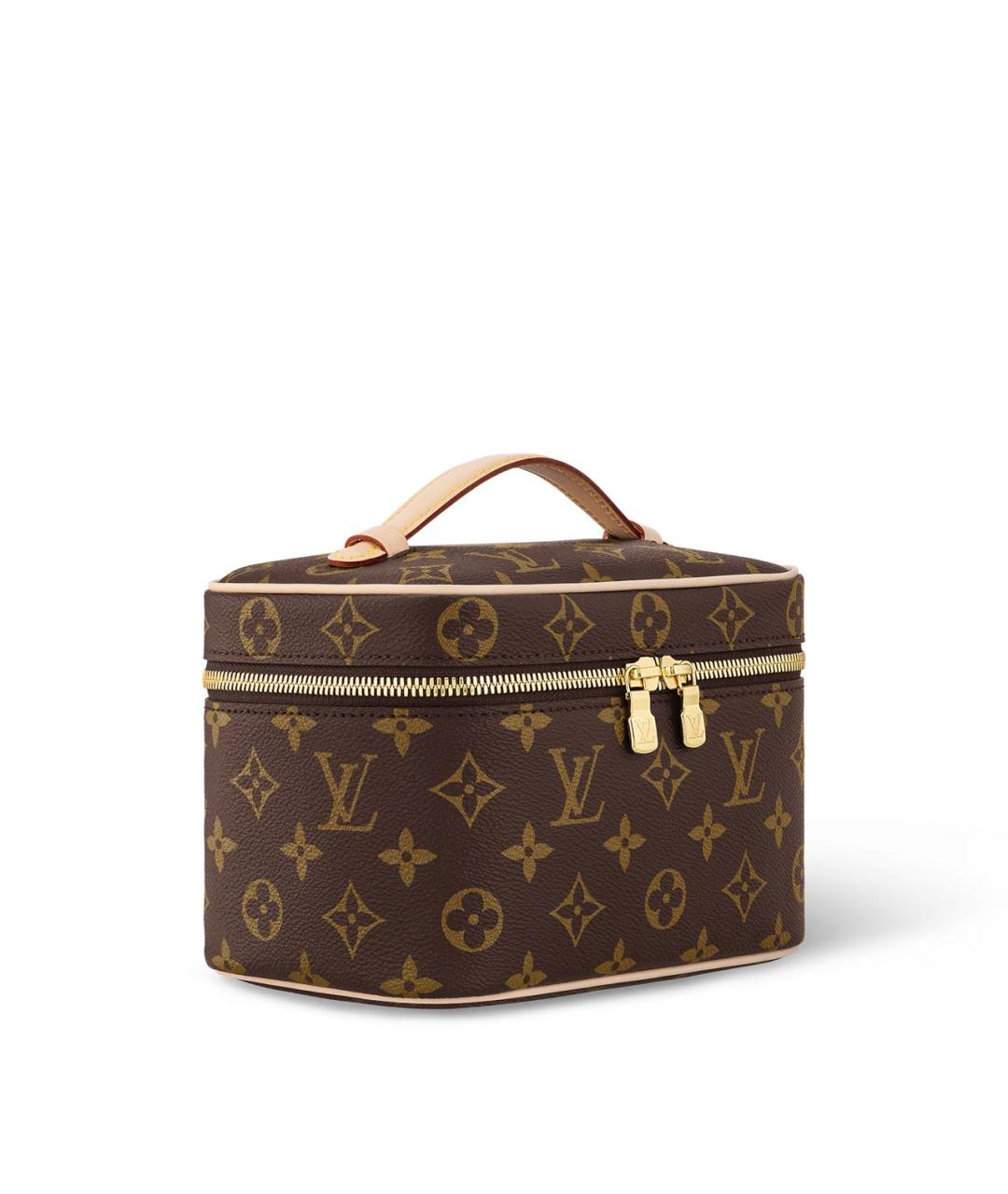 LOUIS VUITTON Коричневая кожаная косметичка, фото 2