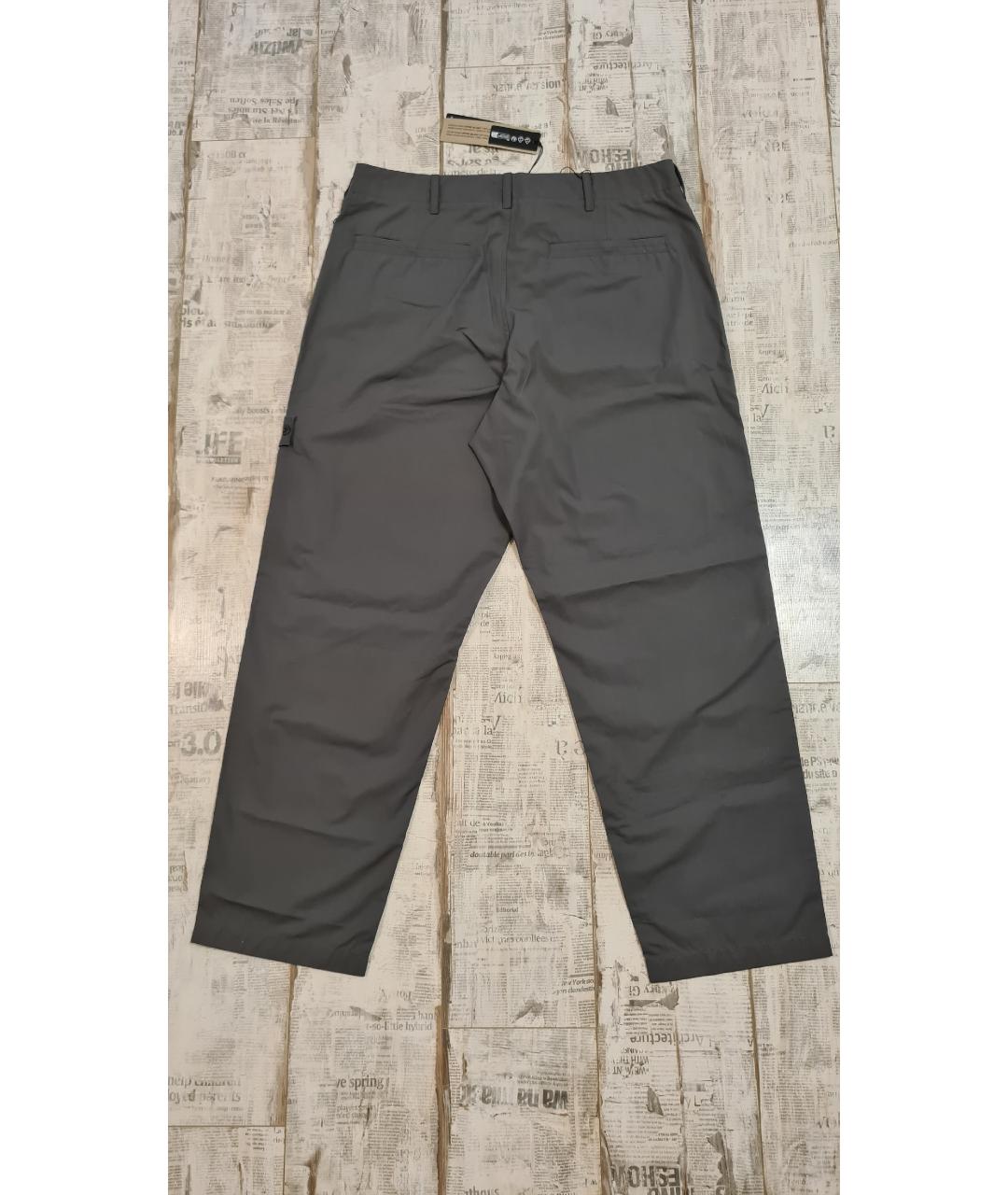 STONE ISLAND Серые хлопковые повседневные брюки, фото 8
