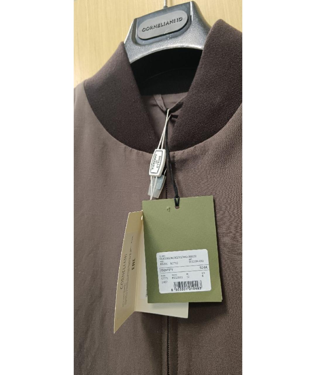 CORNELIANI Коричневая льняная куртка, фото 5