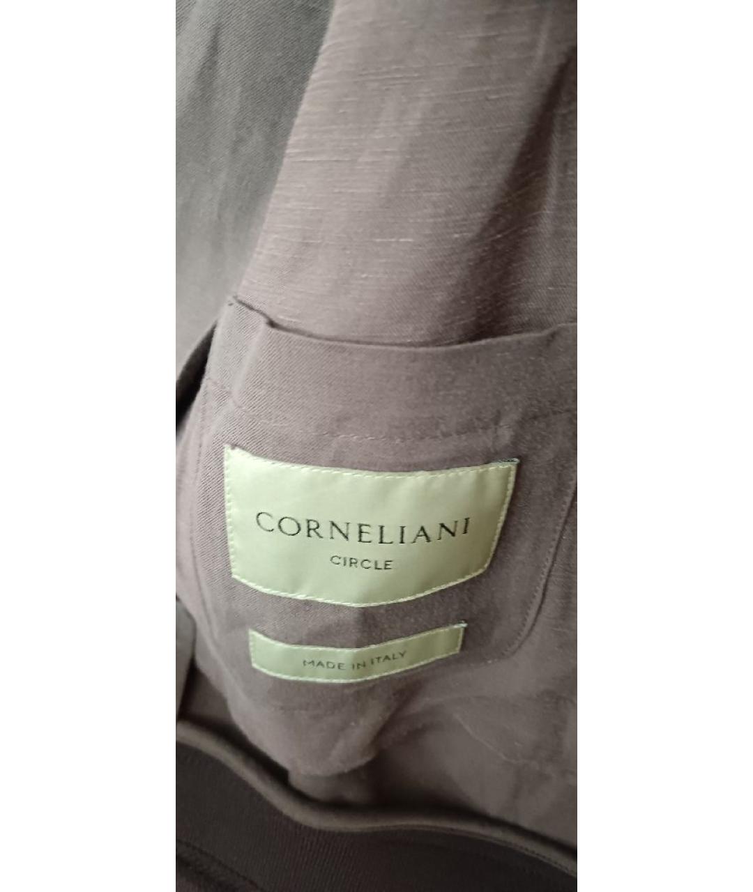 CORNELIANI Коричневая льняная куртка, фото 4