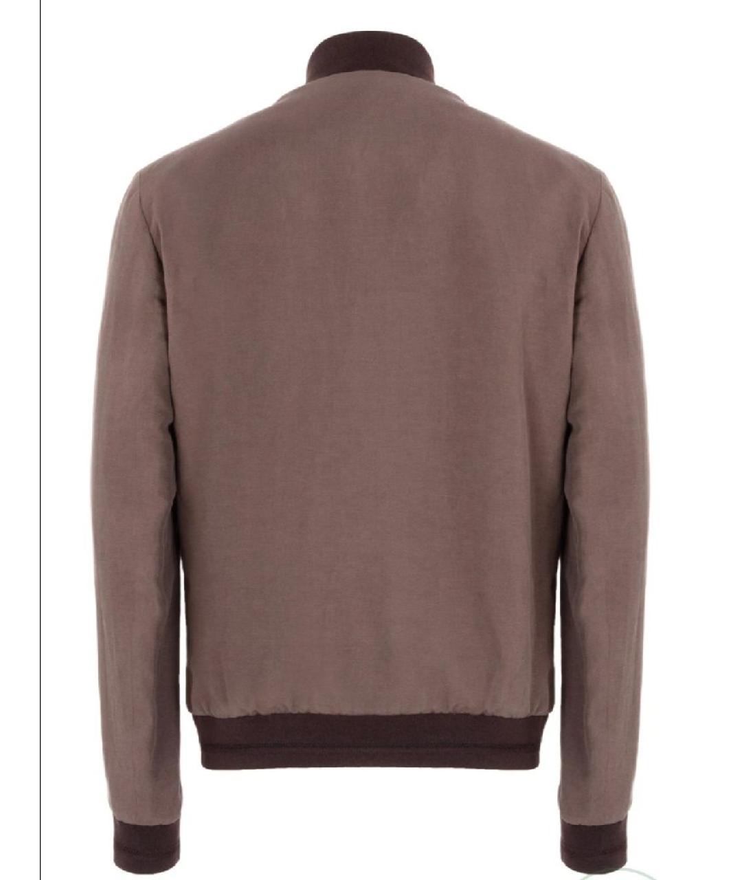 CORNELIANI Коричневая льняная куртка, фото 2