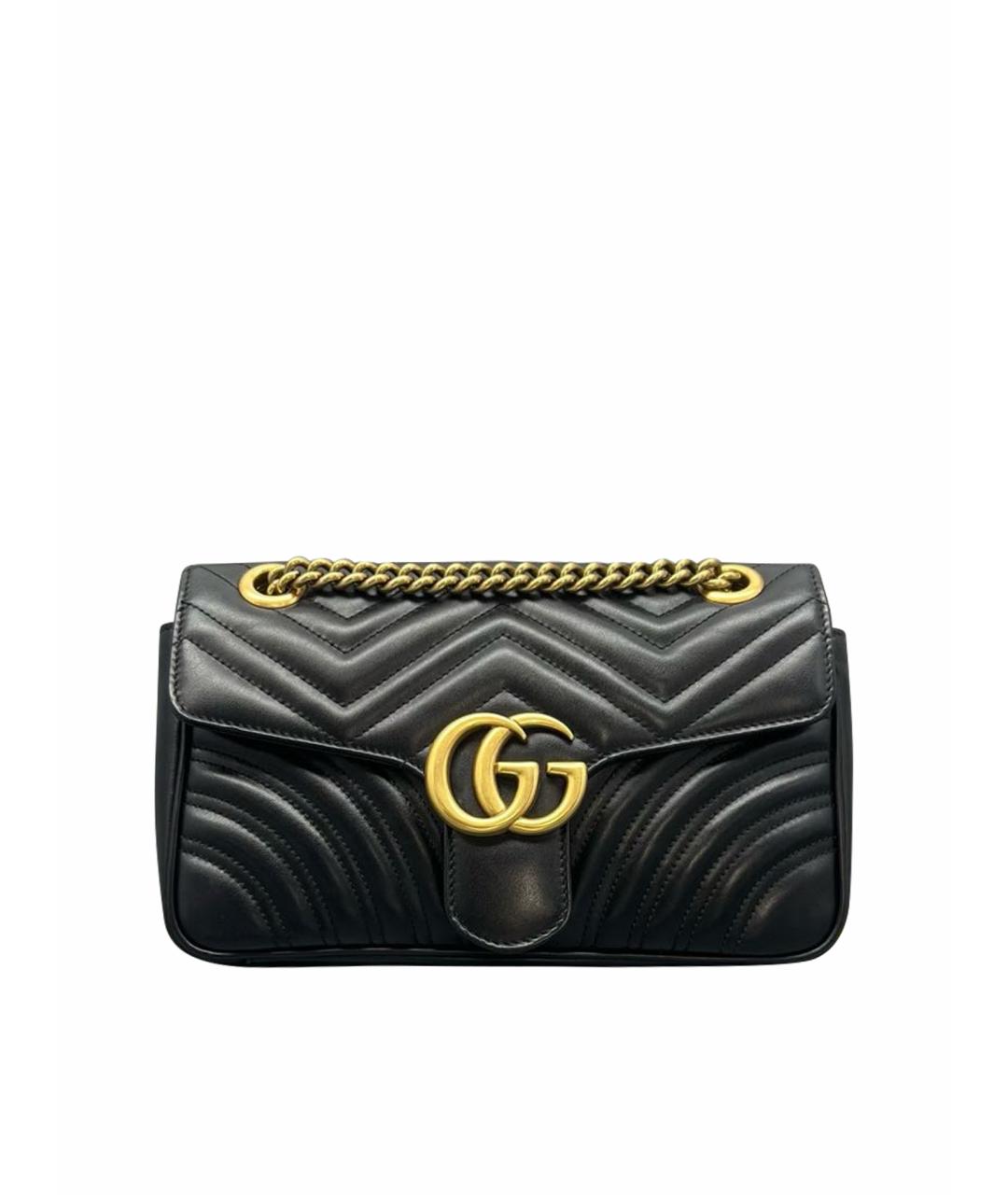 GUCCI Черная замшевая сумка через плечо, фото 1