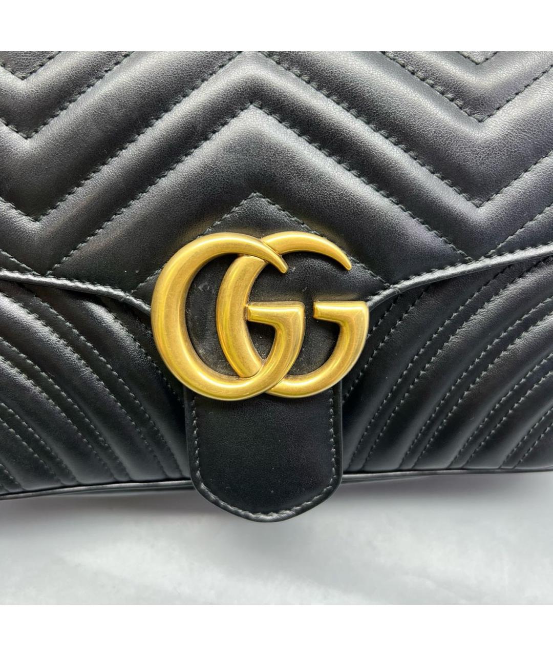 GUCCI Черная замшевая сумка через плечо, фото 7