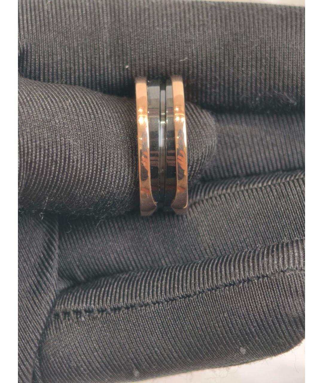 BVLGARI Черное кольцо из розового золота, фото 3
