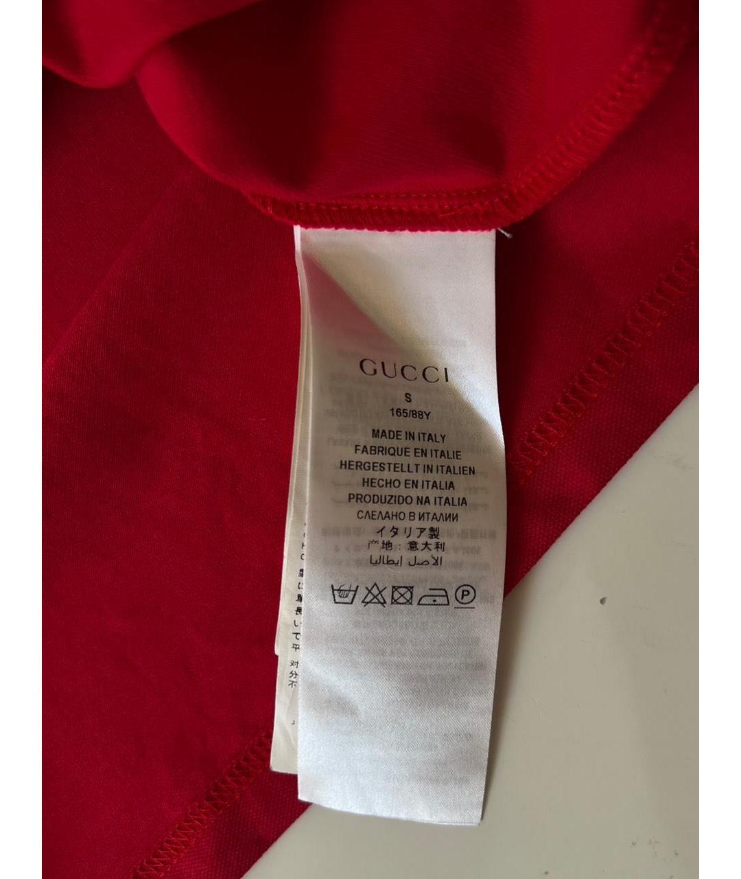 GUCCI Красная футболка, фото 4