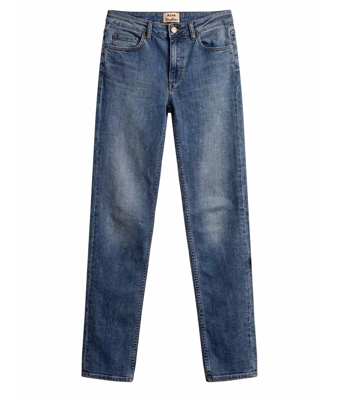 ACNE STUDIOS Синие хлопко-эластановые джинсы слим, фото 1
